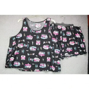 Joyspun Women's Pajama Set-Size XL-Campers-Shorts